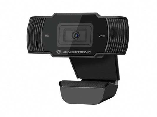 Conceptronic AMDIS 720P HD Webcam with Microphone - 1280 x 720 Pixel - 30 fps - 68° - 68° - 5 V - USB 2.0 - Webcam