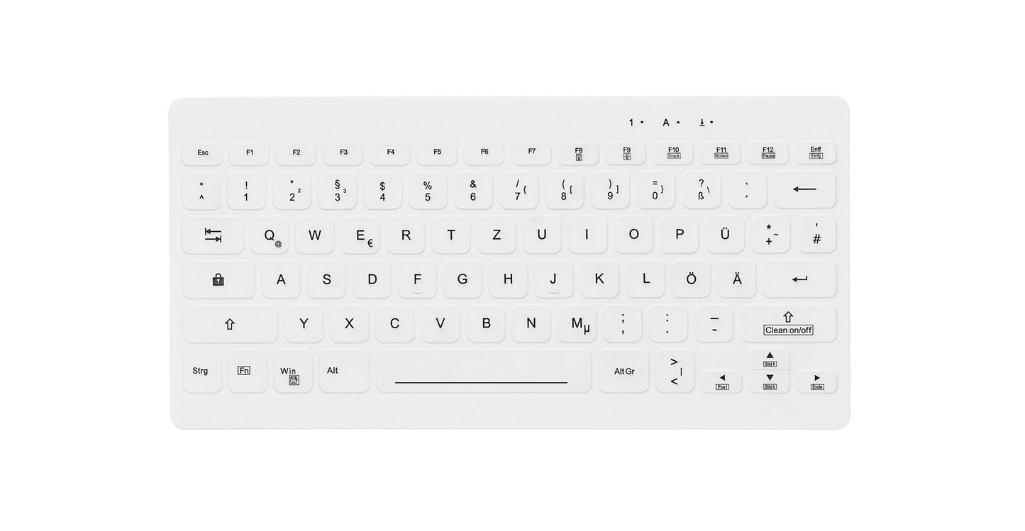 Contour Tast AK - C4112F - FU1 - W/GE - wischdesinfizierbar - wireless - weiß - QWERTZ - Tastatur