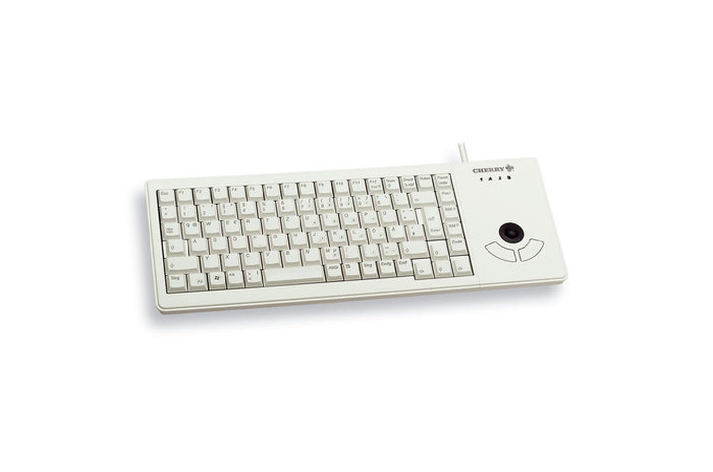 Cherry XS Trackball - Volle Größe (100%) - Kabelgebunden - USB - QWERTZ - Grau - Tastatur