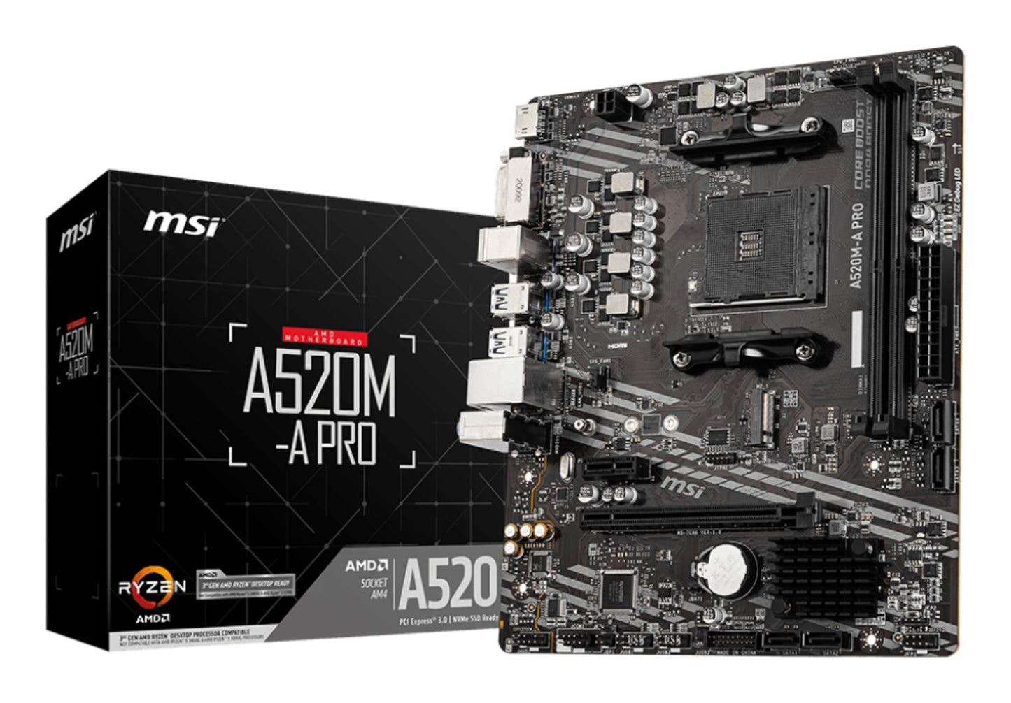 MSI A520M - A PRO - mATX - Mainboard