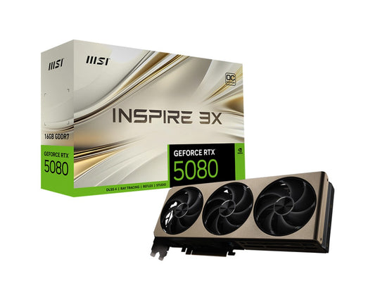 MSI GeForce RTX 5080 16G INSPIRE 3X OC - PCI - Express - Grafikkarte