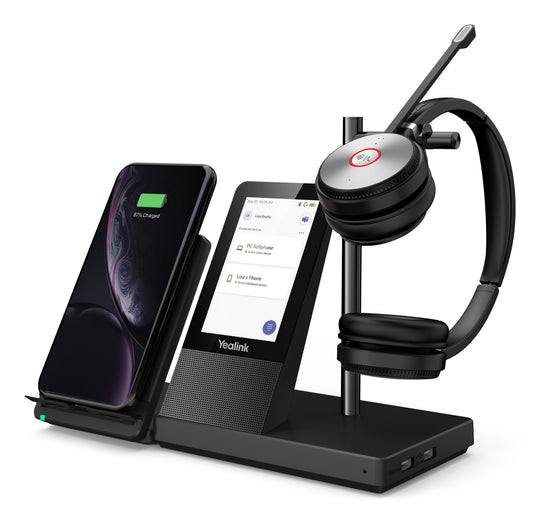 Yealink WH66 Dual Teams - Kabellos - Büro/Callcenter - 20 - 20000 Hz - 127 g - Persönliches Audio - Konferenzsystem - Schwarz - Headset