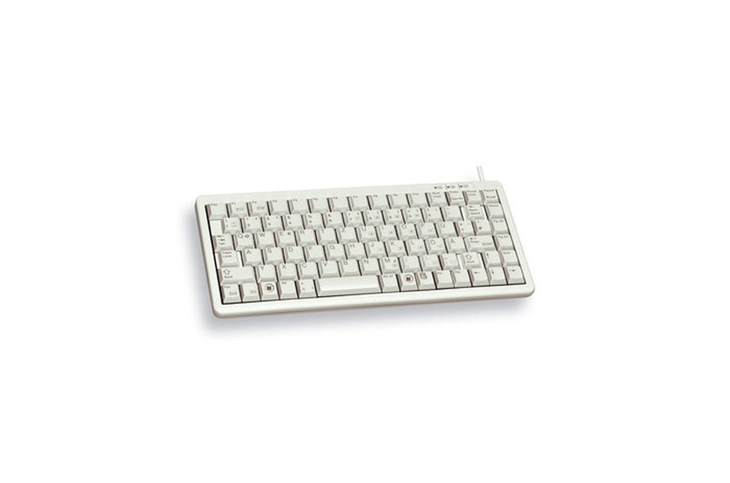 Cherry Slim Line Compact - Keyboard G84 - 4100 - Laser - 86 Tasten QWERTY - Grau - Tastatur