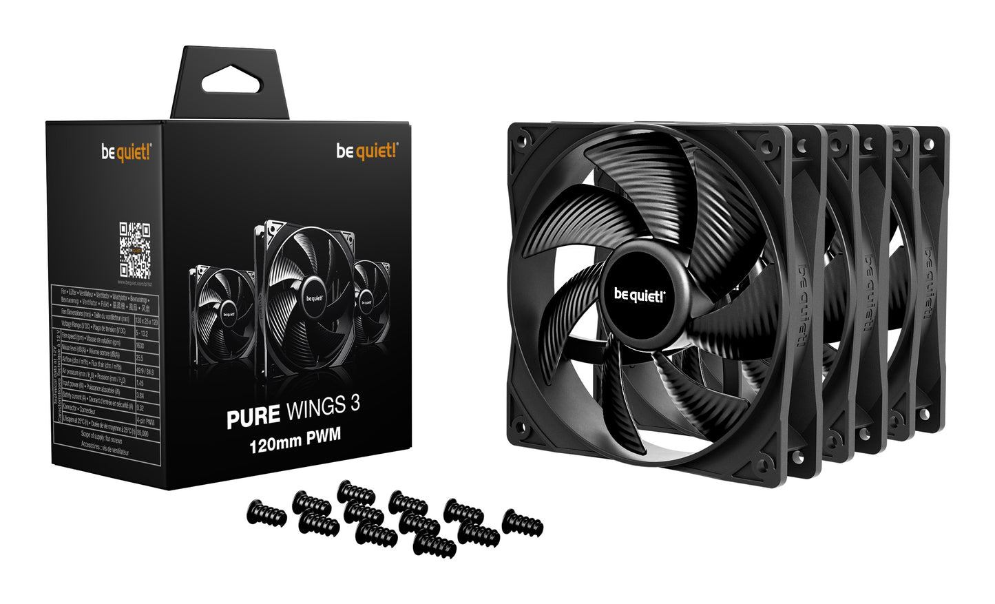 Be Quiet! Pure Wings 3 120mm Pwm 3 - Pack schwarz 3er - Pack 120 mm - Gehäuse - 25,5 dB - Kühler