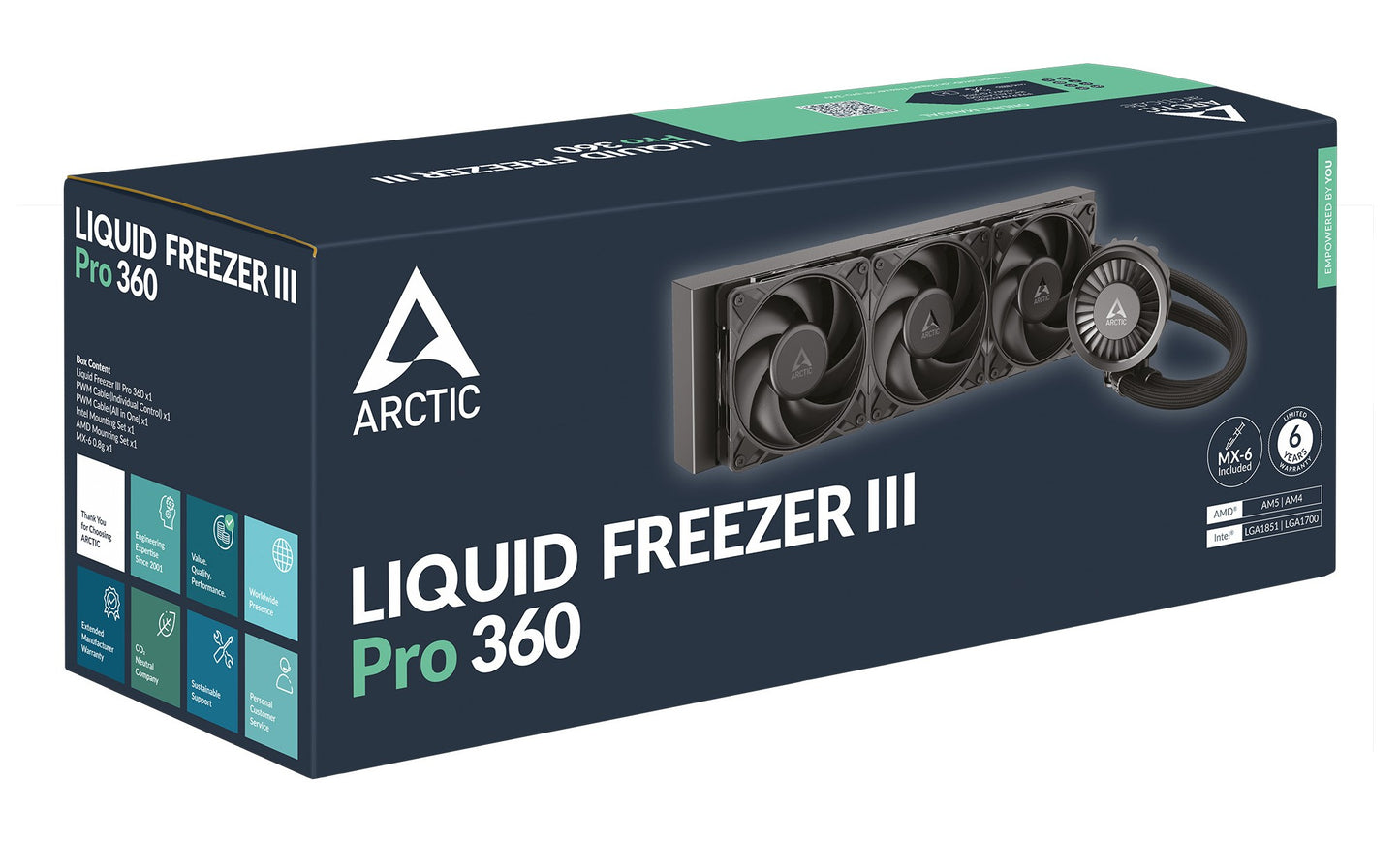 Arctic Liquid Freezer Iii Pro - 360 Waterkoeling - CPU - AMD Sockel AM4 (Ryzen) - Kühler