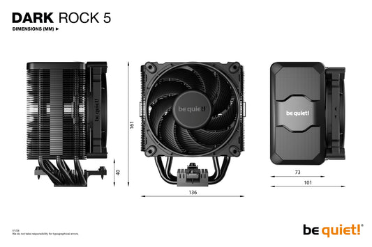 Be Quiet! CPU Dark Rock 5 - CPU - 29,8 dB - Kühler