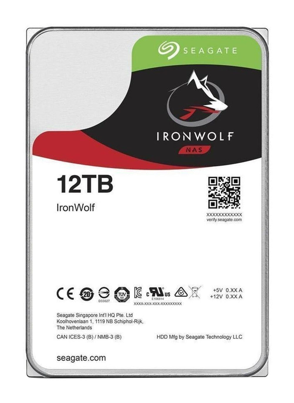 Seagate NAS HDD IronWolf - 12 TB - 7200 RPM - 256 MB - 3.5" - Serial ATA III - Festplatte
