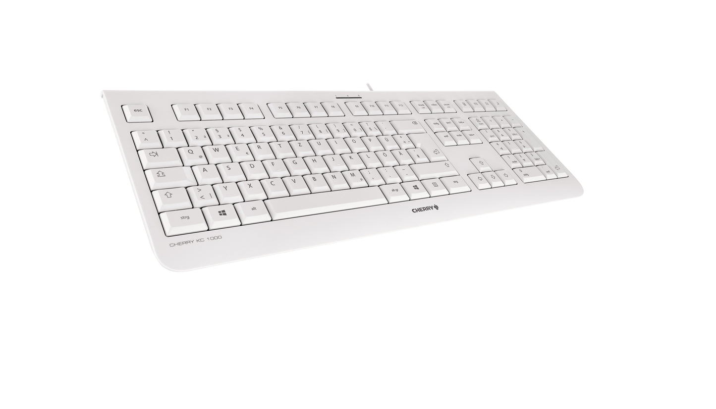 Cherry KC 1000 - QWERTY - Beige, Grau - Tastatur