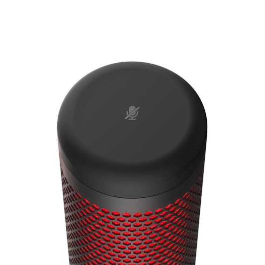 HyperX QuadCast - USB Microphone (Black - Red) - Red Lighting - PC - 36 dB - 0,05% - 32 Ohm - 90 dB - Kabelgebunden - Mikrofon