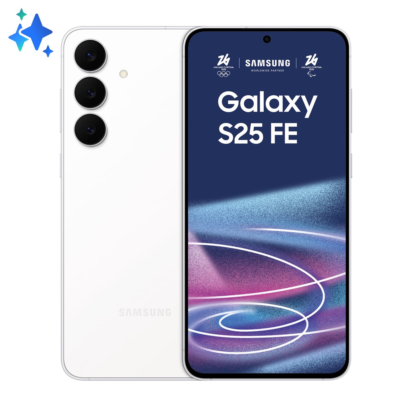Samsung Galaxy S25 Fe White - 128 GB - Mobiltelefon