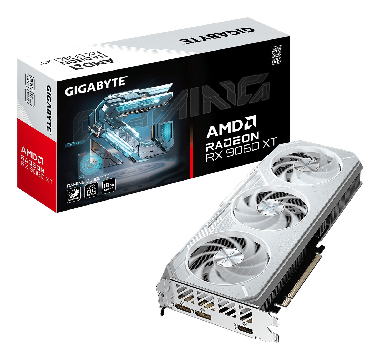 Gigabyte GV - R906XGAMINGOCICE - 16GD Gaming Radeon RX 9060 XT OC ICE GDDR6 - PCI - Express - Grafikkarte