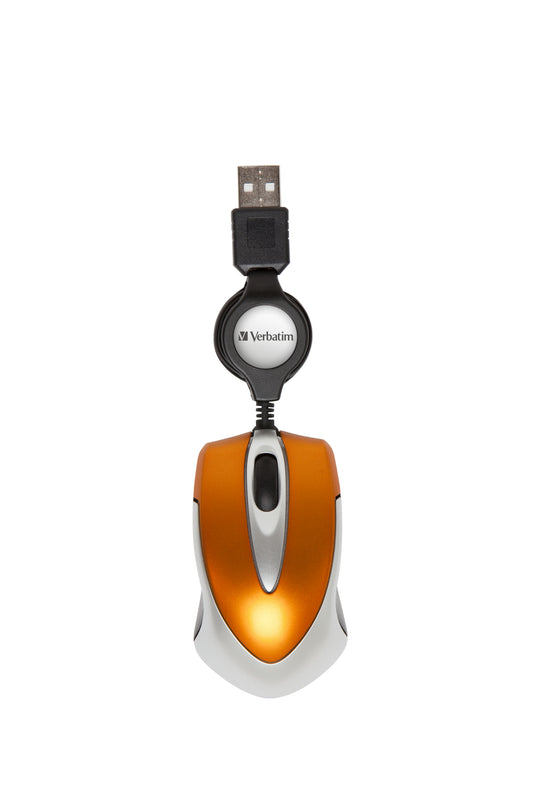 Verbatim Go Mini - Optisch - USB Typ - A - 1000 DPI - Orange - Maus