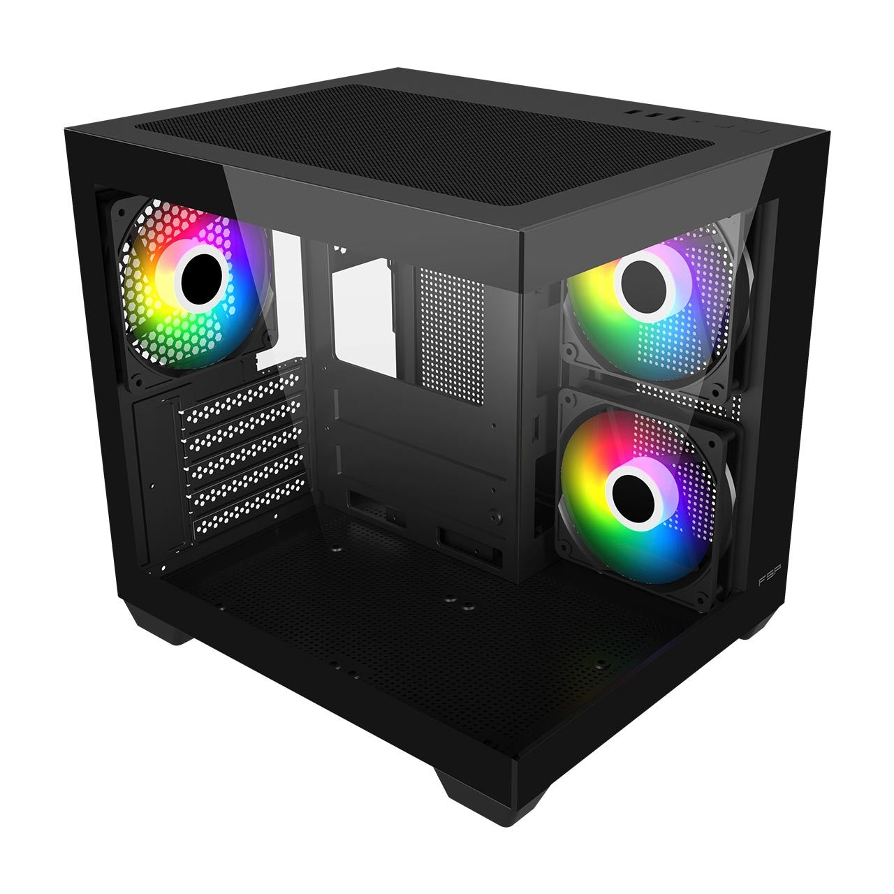 FSP S140 - BA schwarz Tempered Glass x 2 - Gehäuse
