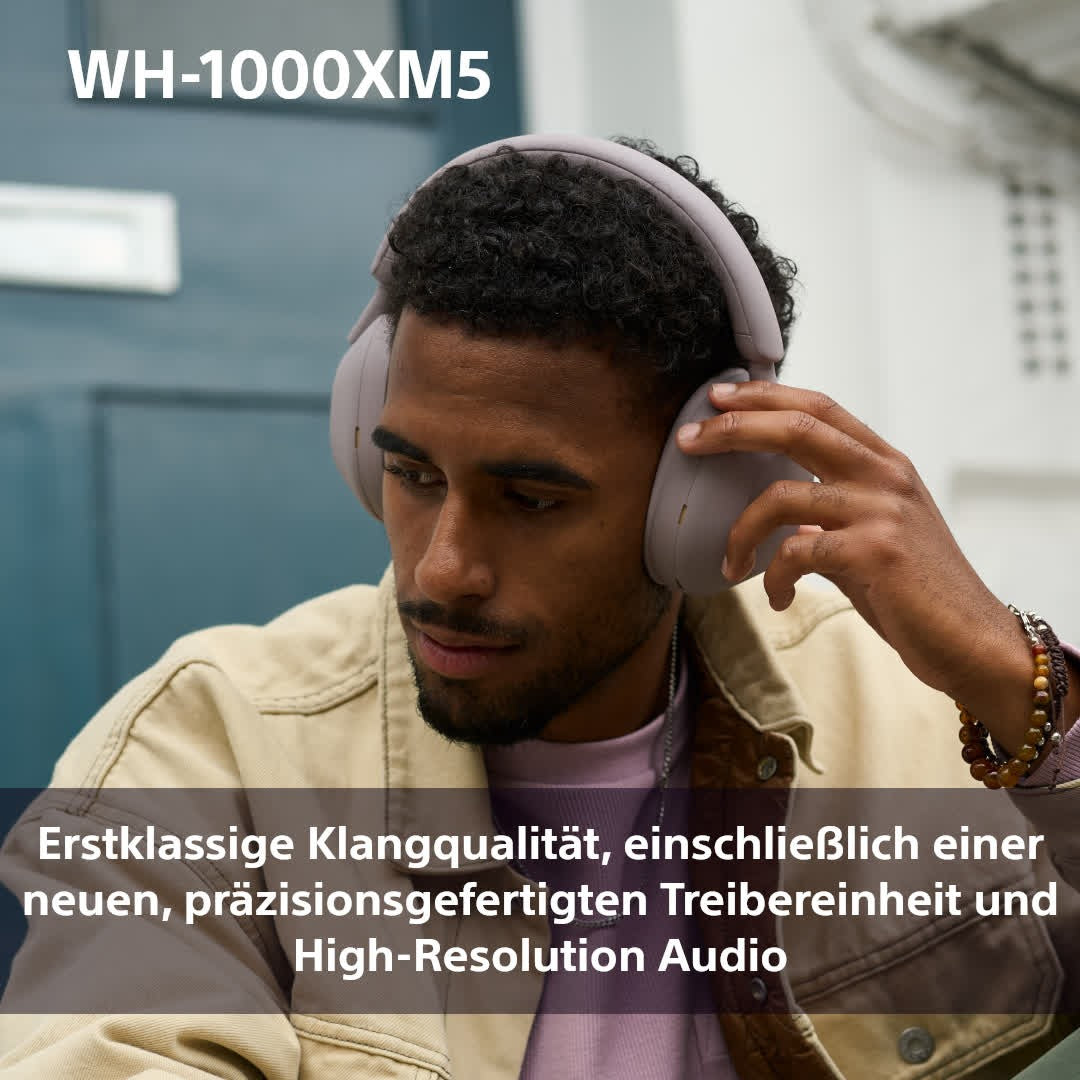 Sony WH - 1000XM5 mit Mikrofon - ohrumschließend - 40 KHz - Kopfhörer