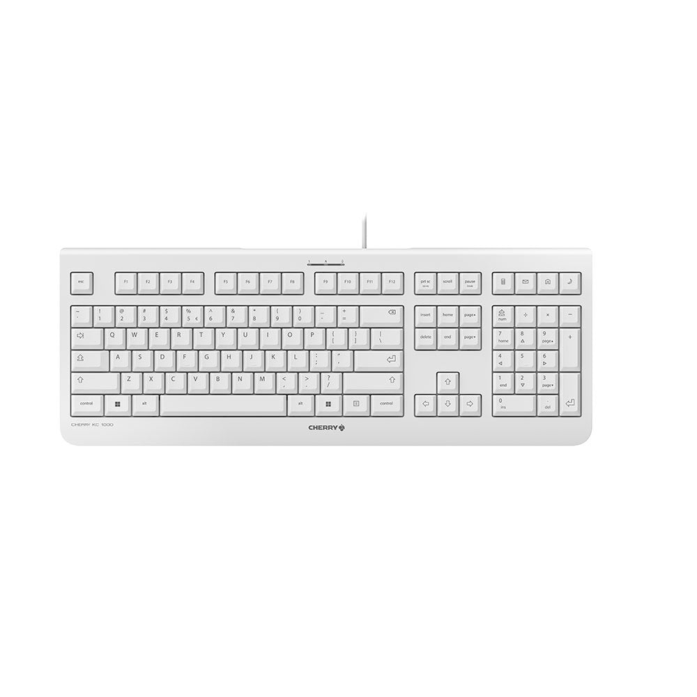 Cherry KC 1000 - Laser - QWERTY - Grau - Tastatur