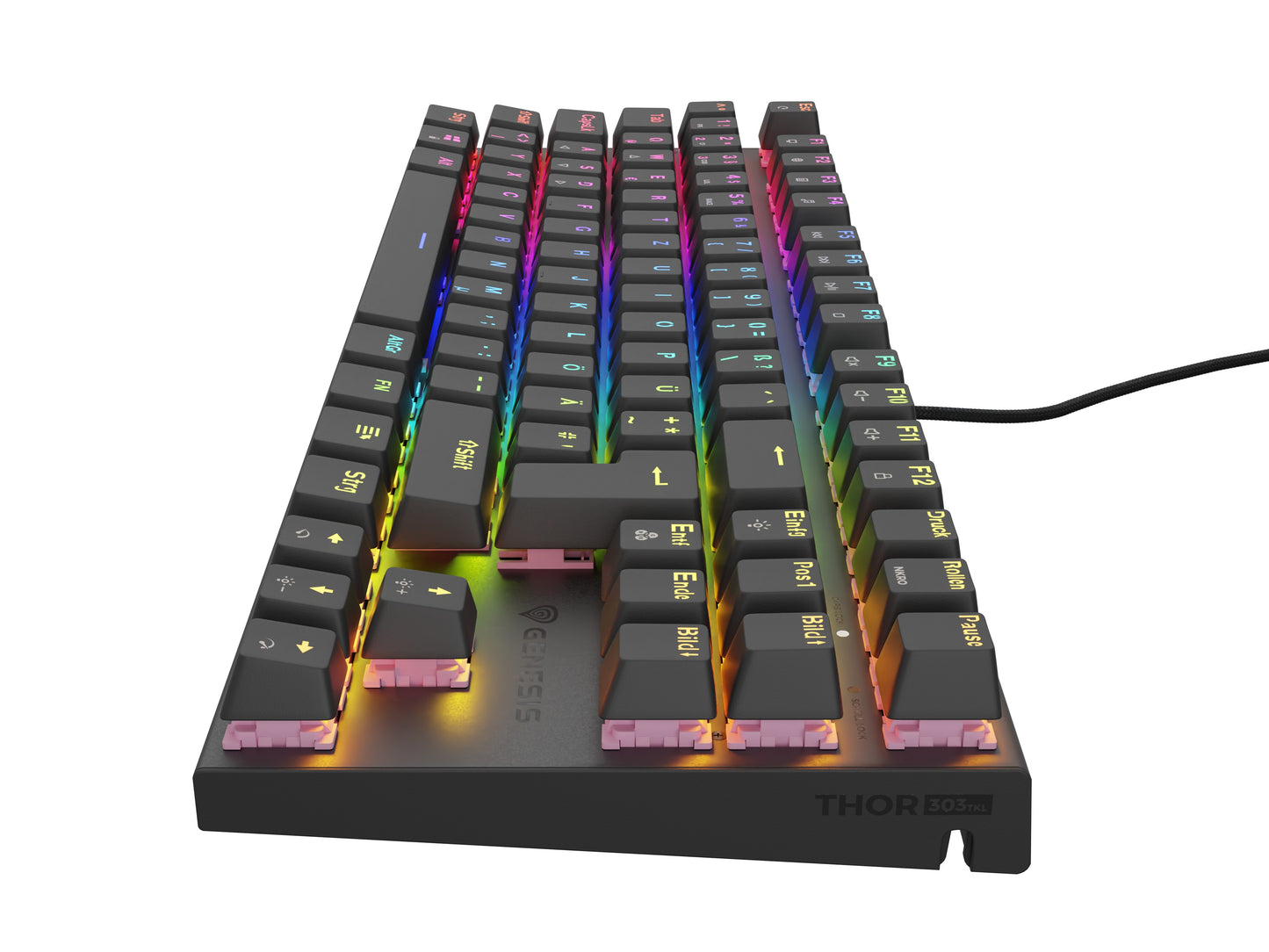 natec Gaming Tastatur THOR 303 TKL silent kabelgeb. DE - Tastatur