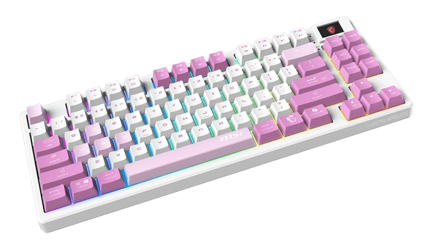 MSI FORGE GK600 TKL W Violet Gaming Keyboard retail - Tastatur