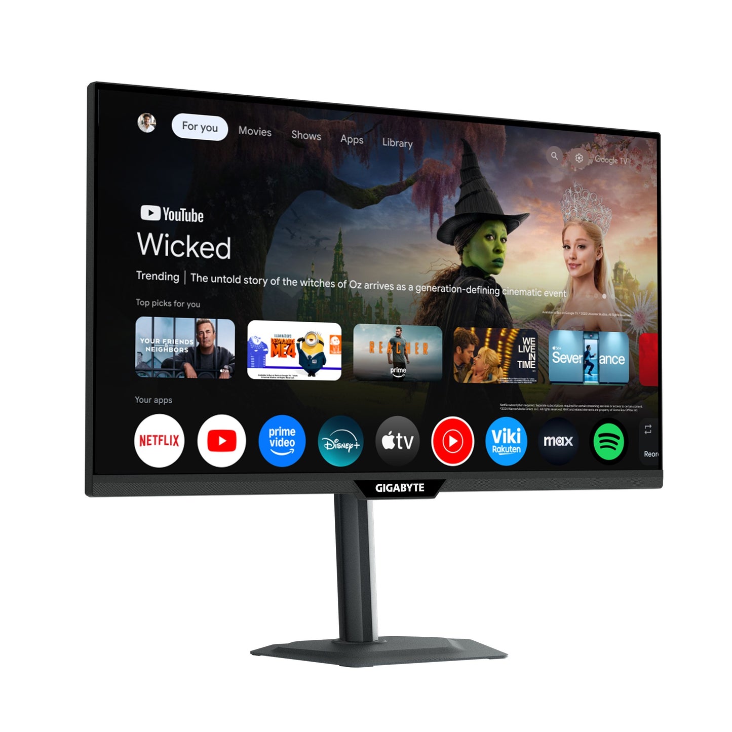 Gigabyte M27Qs 27 2K Qhd Smart Monitor - Google Tv Wireless - 27 - 27" - Monitor