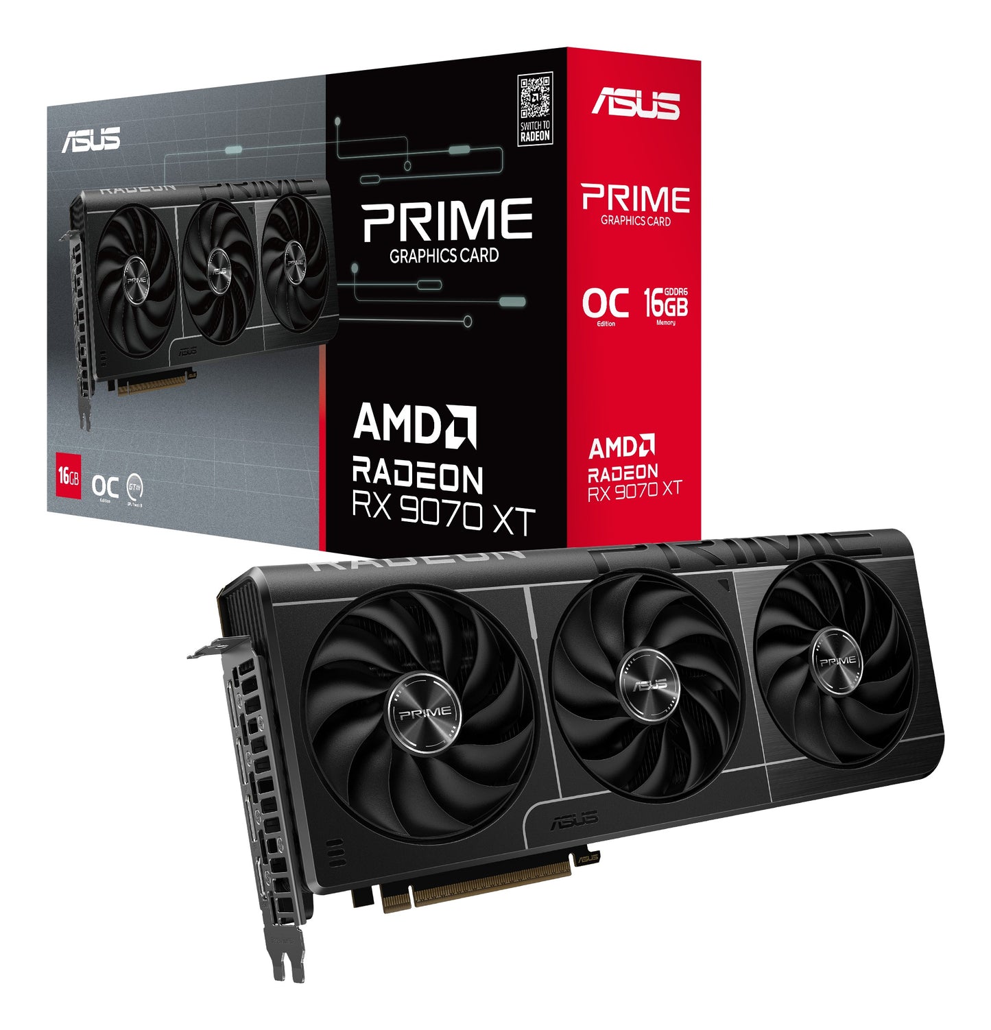 ASUS Prime Radeon Rx 9070 Xt oc Prime - Rx9070Xt - O16G G - PCI - Grafikkarte