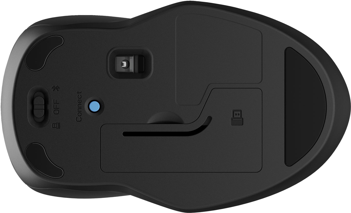 HP 250 Dual - Beidhändig - Bluetooth + USB Type - A - 1600 DPI - Schwarz - Maus