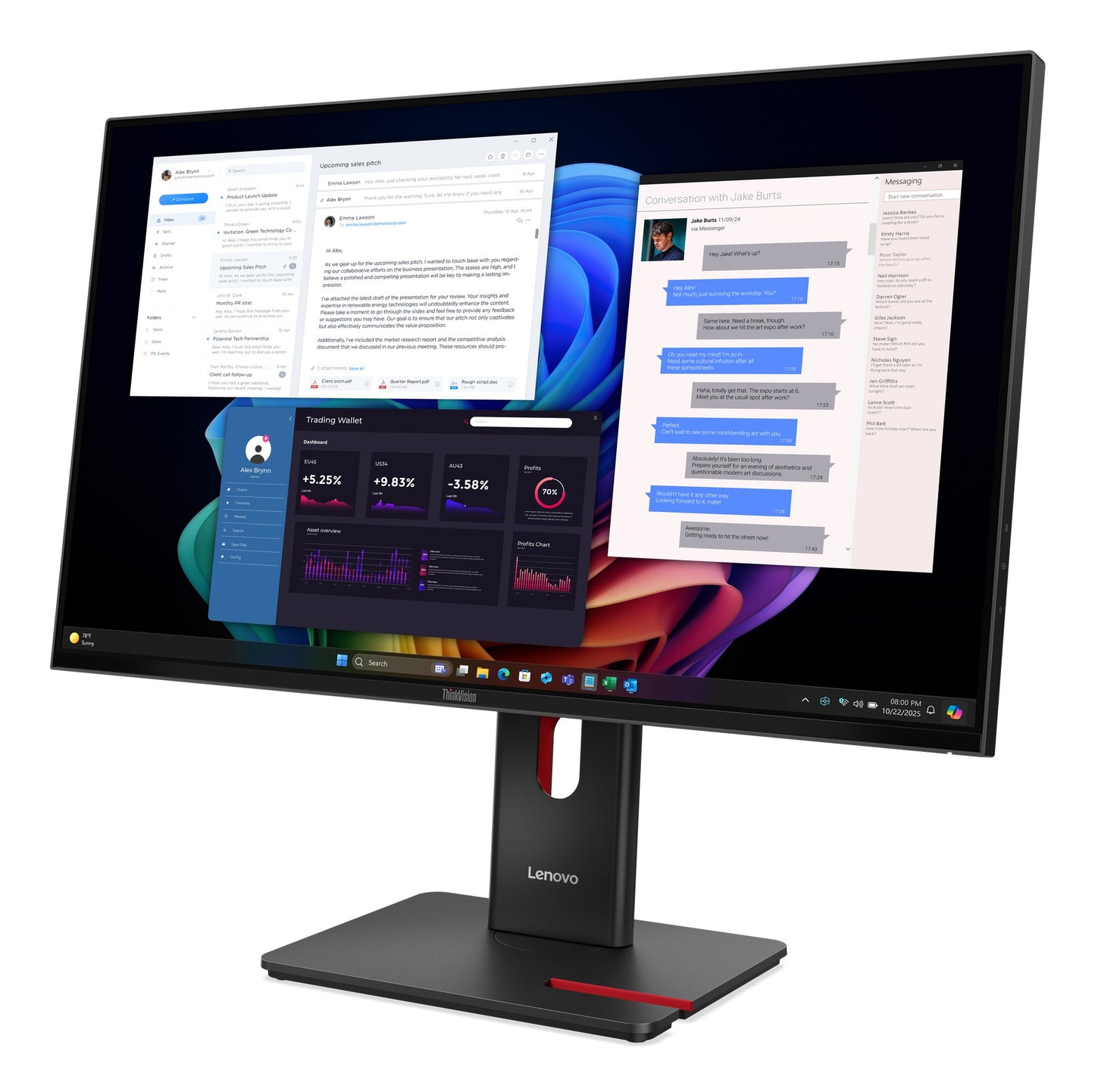 Lenovo ThinkVision T27 68,6 cm/27" 68,6 cm/27" Flachbildschirm (TFT/LCD) - 3.840x2.160 IPS - Monitor
