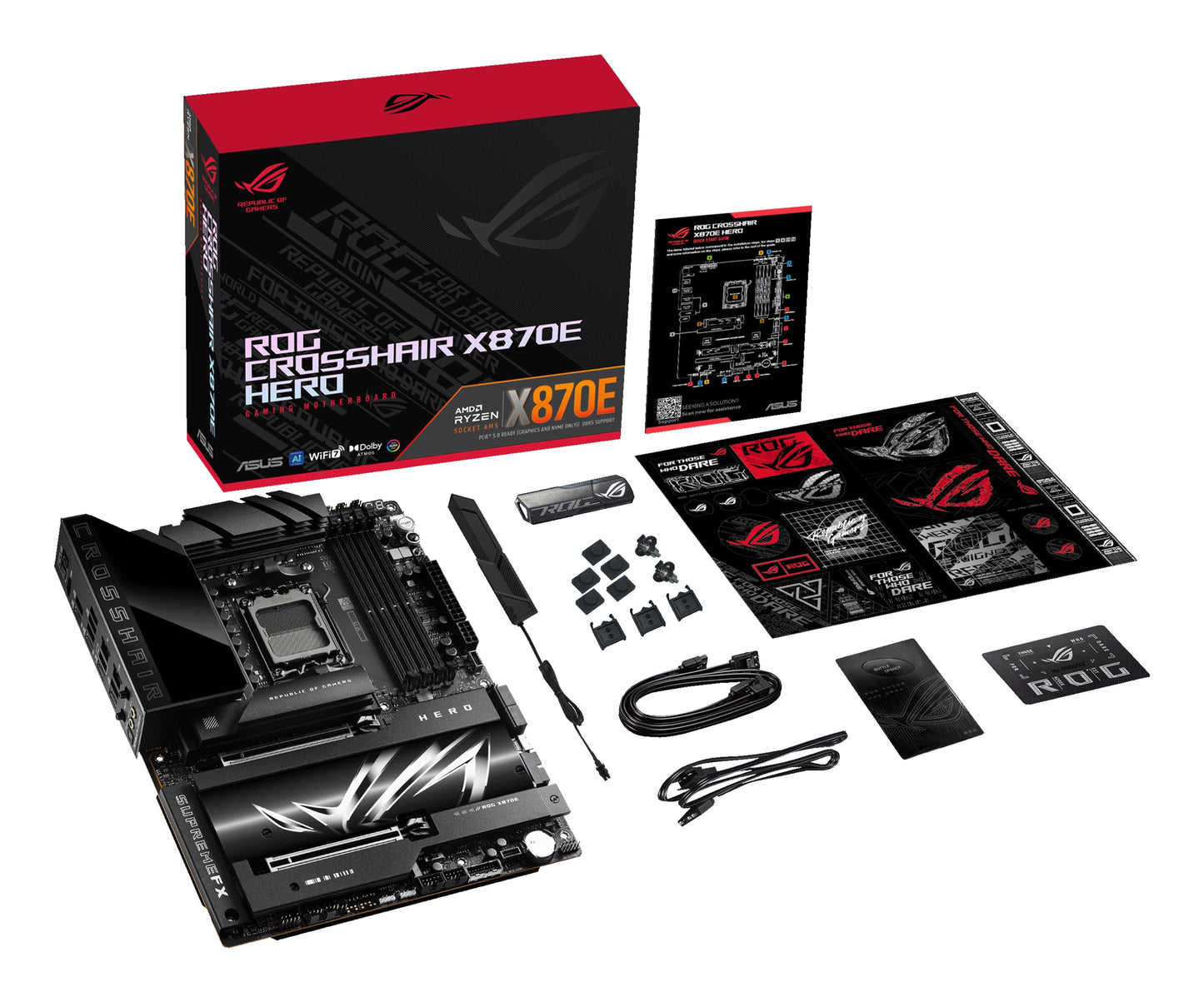 ASUS ROG CROSSHAIR X870E HERO - Motherboard - ATX - Socket AM5 - AMD X870E Chips... - AMD Sockel AM5 (Ryzen Zen4) - Mainboard