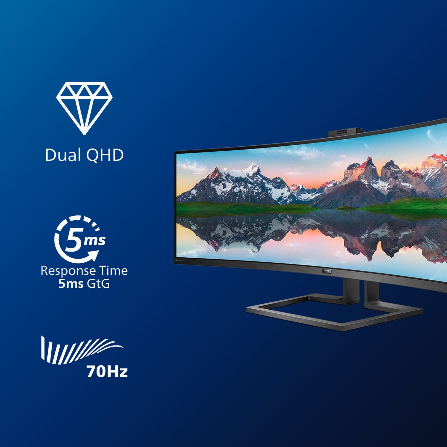 Philips P Line Curved SuperWide - LCD - Display im Format 32:9 499P9H/00 - 124 cm (48.8") - 5120 x 1440 Pixel - UltraWide Dual Quad HD - LCD - 5 ms - Schwarz - Monitor