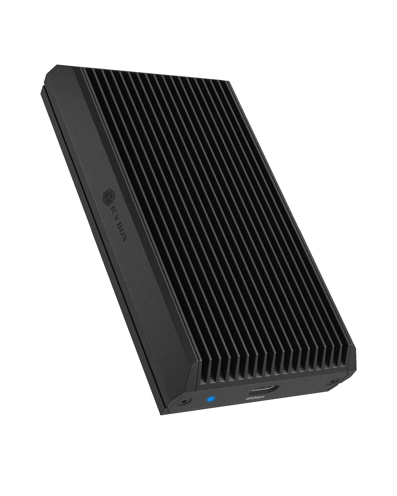ICY BOX Geh. für NVMe M.2 Ssd zu Type - C USB 4 - Kühlkörper - Gehäuse