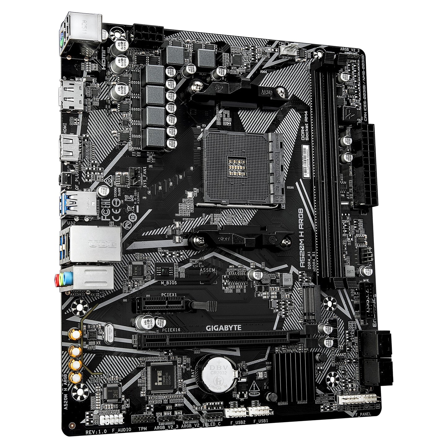 Gigabyte A520M H ARGB Mainboard? Unterstützt AMD Ryzen 5000 Prozessoren bis zu... - AMD Sockel AM4 (Ryzen) - Mainboard