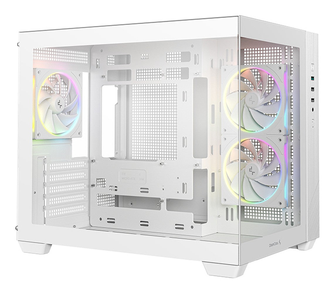 Deepcool CG330 3F WH Micro ATX Mini Tower White - ATX - Gehäuse