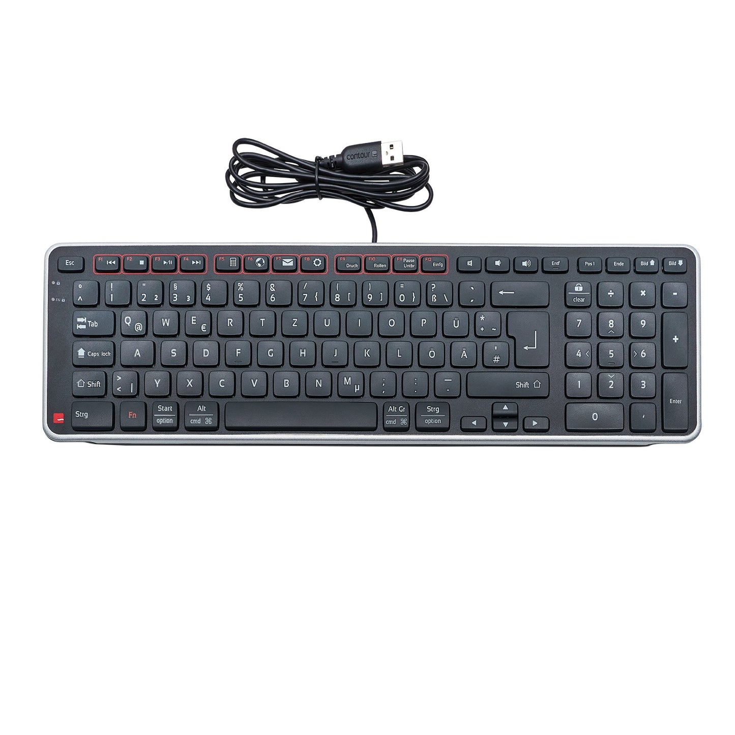 Contour Balance Tastatur DE wired retail - QWERTY - Tastatur