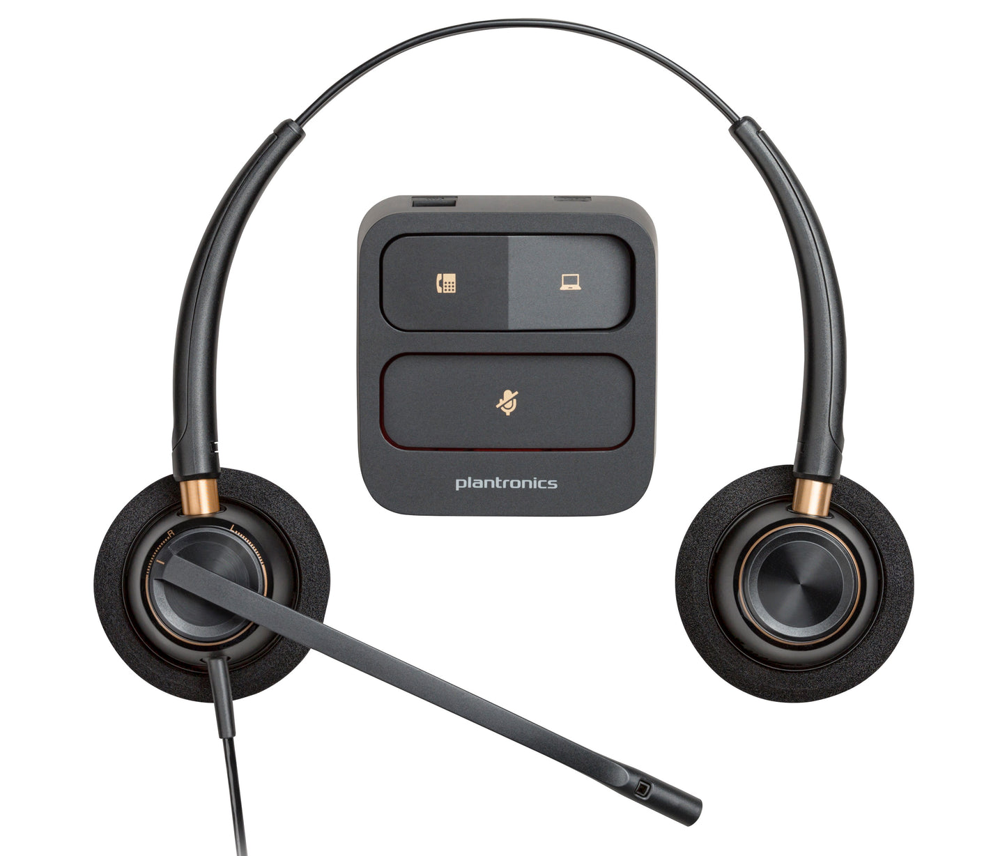 Poly HP Poly EncorePro 520 Binaurales Headset + Quick Disconnect - Kabelgebunden - Anrufe/Musik - 20 - 10000 Hz - 74 g - Kopfhörer - Schwarz - Headset