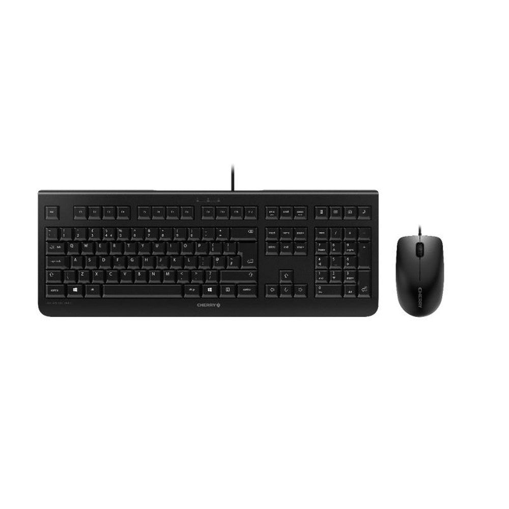 Cherry DC 2000 - Kabelgebunden - USB - Membran Key Switch - QWERTY - Schwarz - Maus enthalten - Tastatur