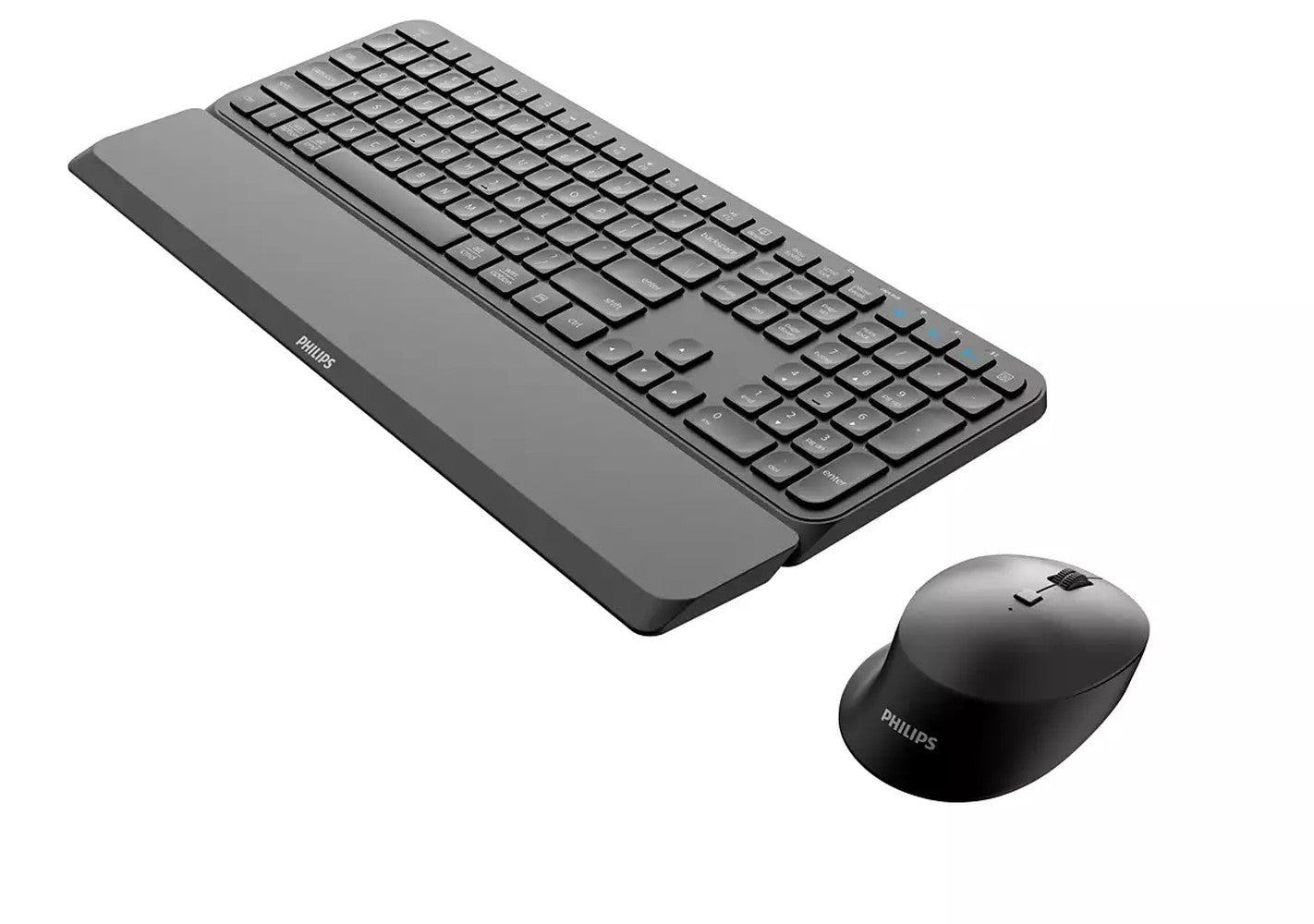 Philips 6000 series SPT6607B/26 - Volle Größe (100%) - Kabellos - RF Wireless + Bluetooth - QWERTZ - Schwarz - Maus enthalten - Tastatur