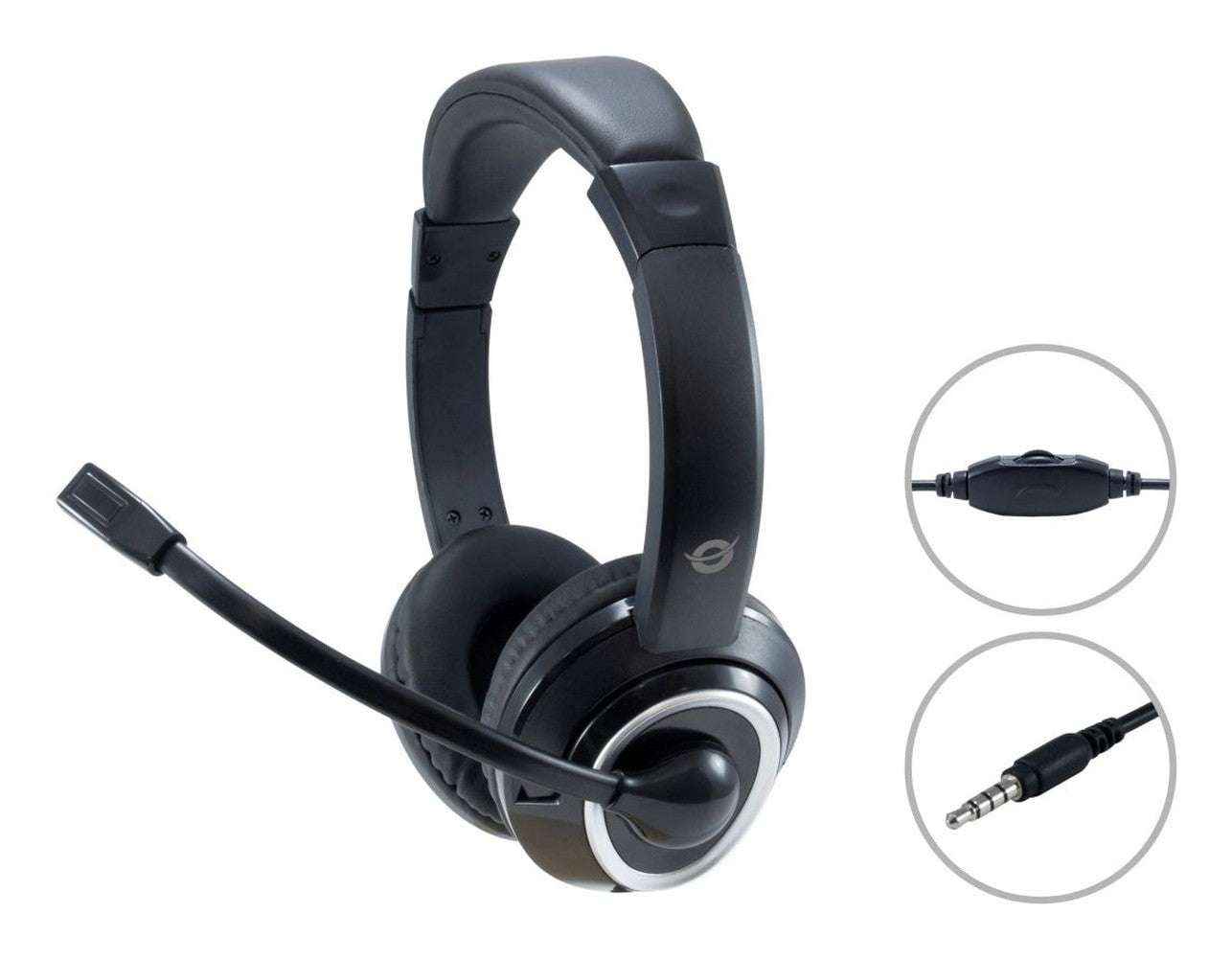 Conceptronic POLONA02B - Kabelgebunden - Gaming - 20 - 20000 Hz - 154 g - Kopfhörer - Schwarz - Headset
