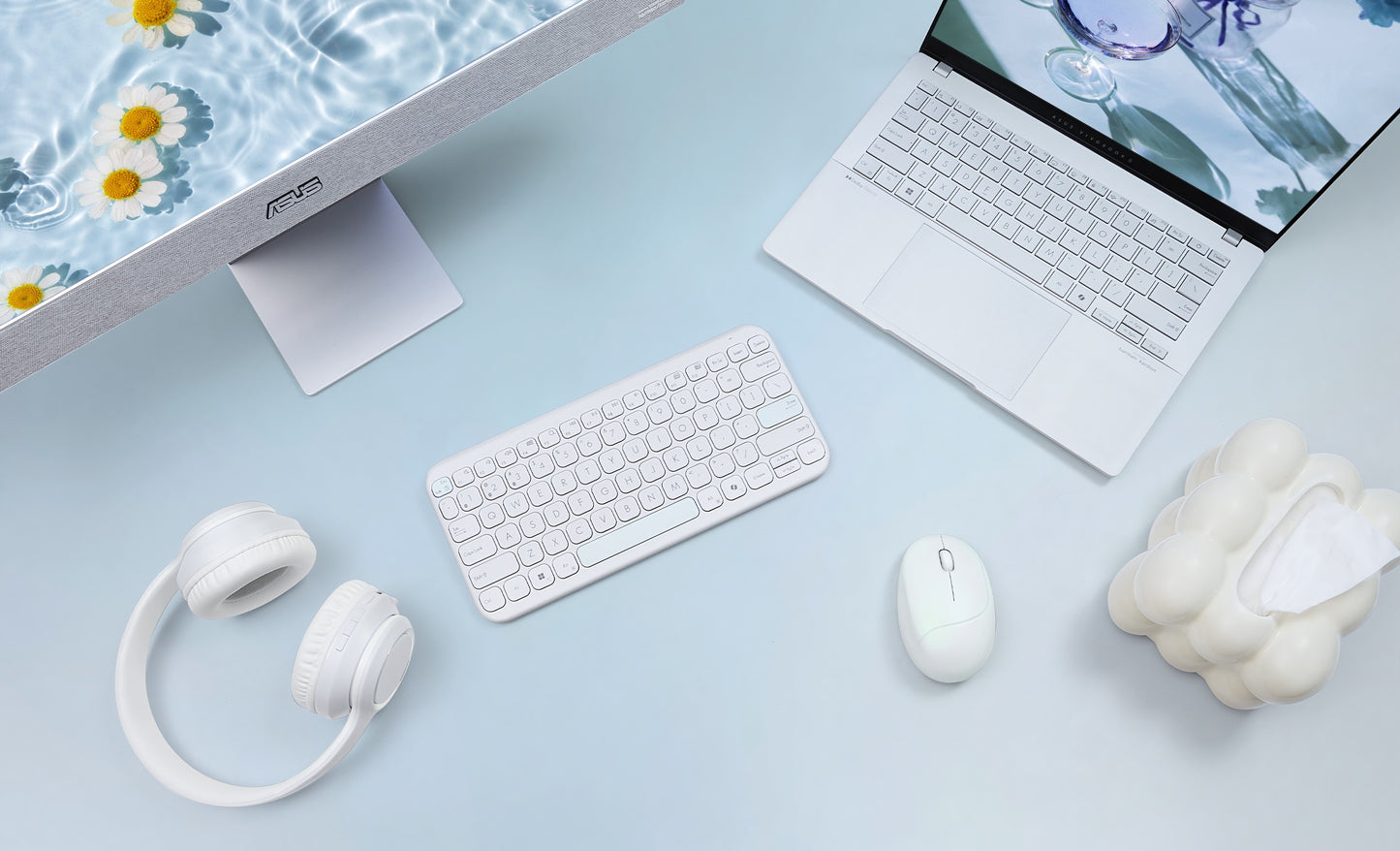 ASUS Marshmallow Tastatur Kw100 weiß - 84 Tasten - Tastatur