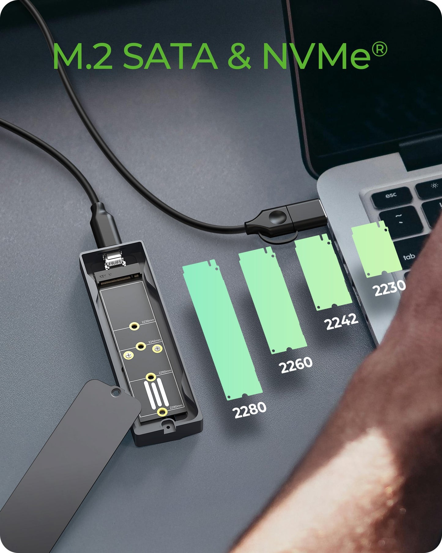 ICY BOX Gehäuse extern M.2 NVMe Ssd RGB 10Gbps USB3.2 Gen2 Type - C Host - Usb 3 - USB 3.0 - Gehäuse