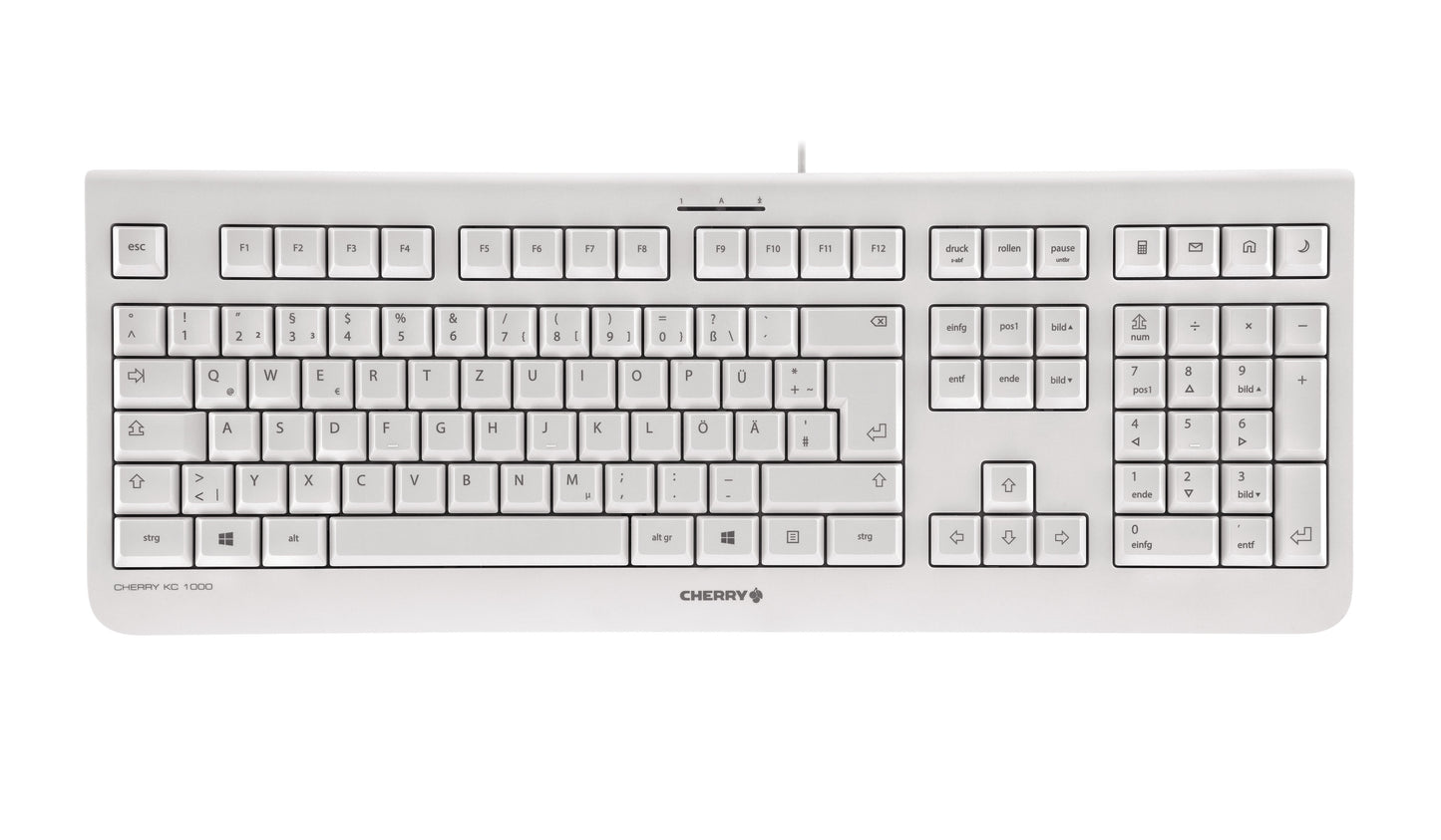 Cherry KC 1000 - QWERTY - Beige, Grau - Tastatur
