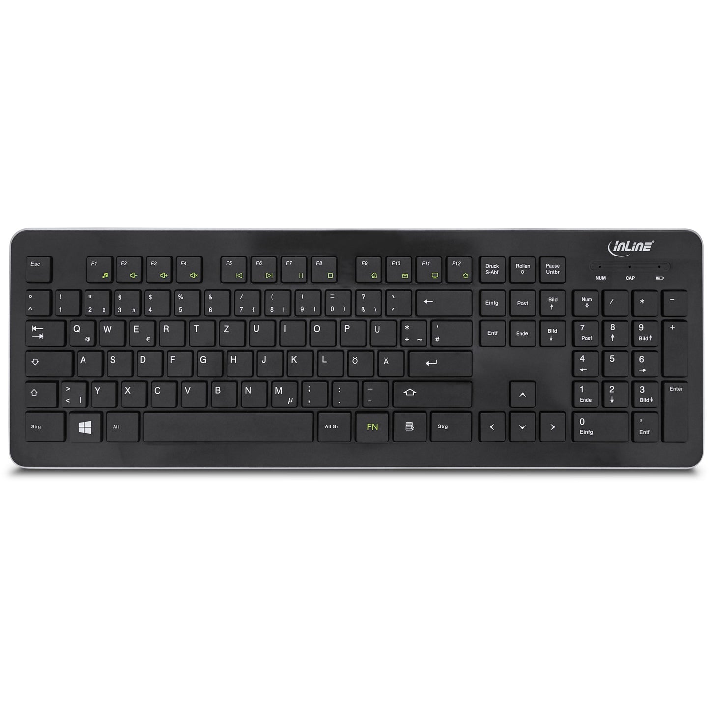 InLine Design Desktop - Tast. - Maus Set - USB 2,4GHz - max. 1600dpi - schwarz - Tastatur
