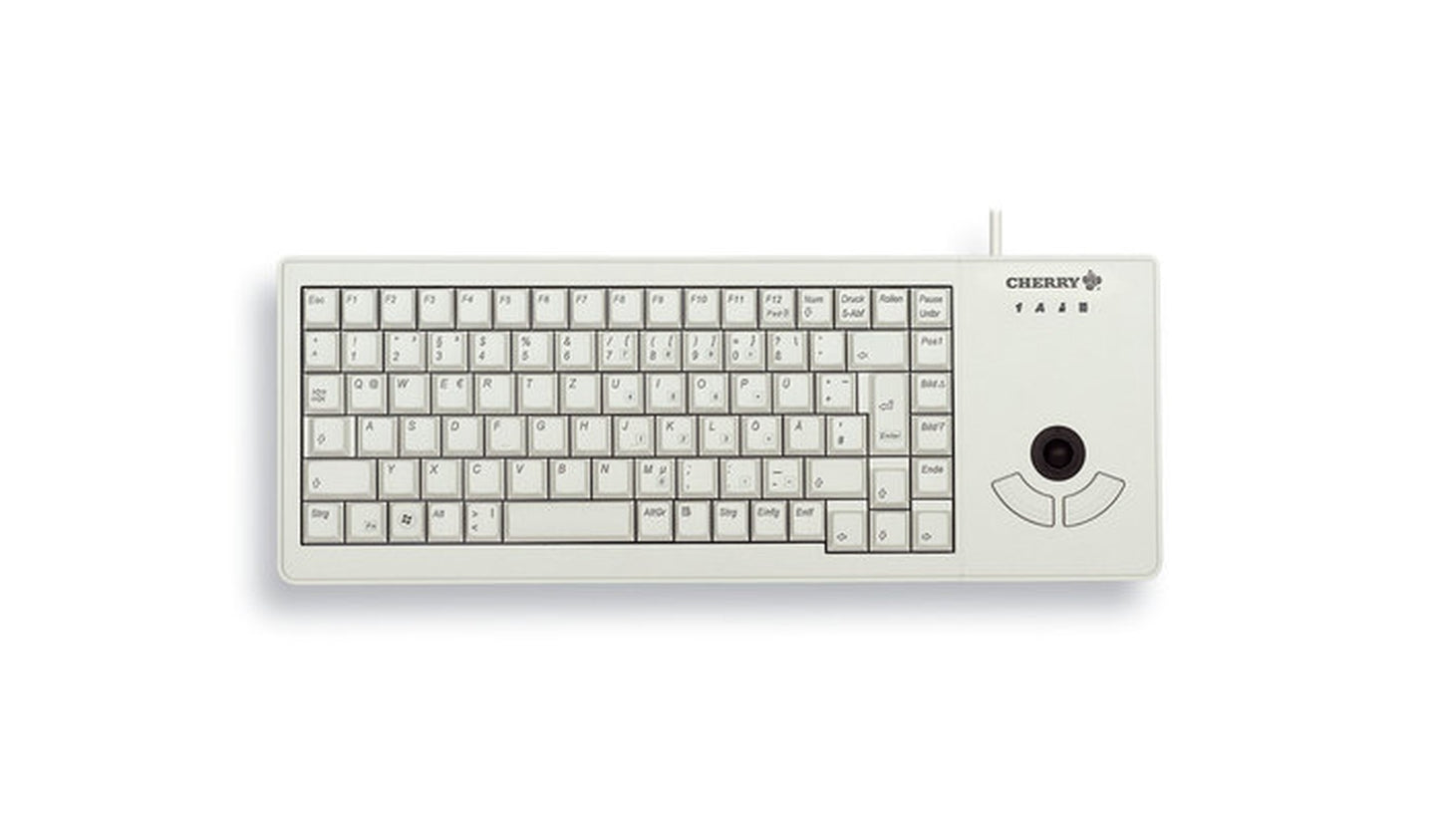 Cherry XS Trackball - Volle Größe (100%) - Kabelgebunden - USB - QWERTZ - Grau - Tastatur