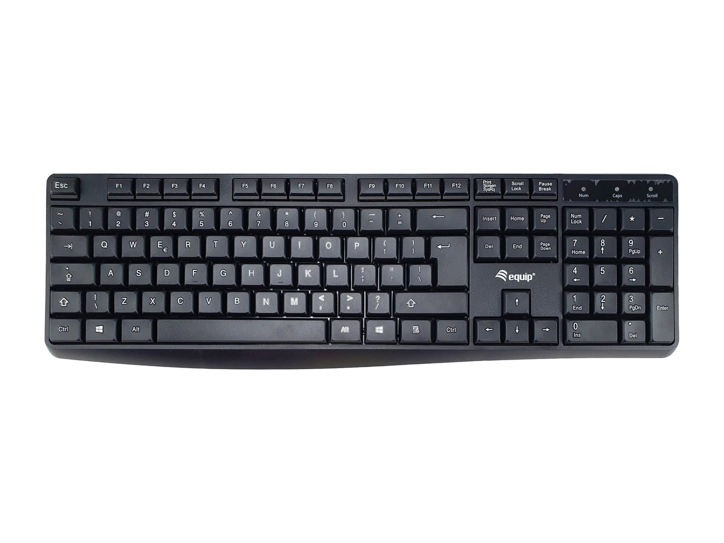 Equip Kabelgebundene USB Tastatur - US/International layout (QWERTY) - Volle Größe (100%) - Kabelgebunden - USB - QWERTY - Schwarz - Tastatur