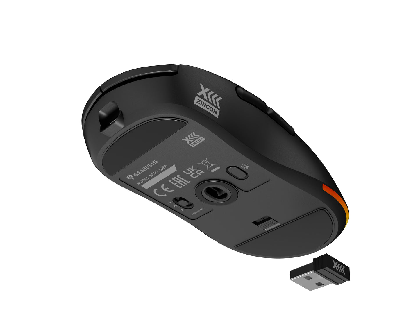 natec Gaming Maus Zircon XIII"Custom" kabellos schwarz - Optisch - Maus