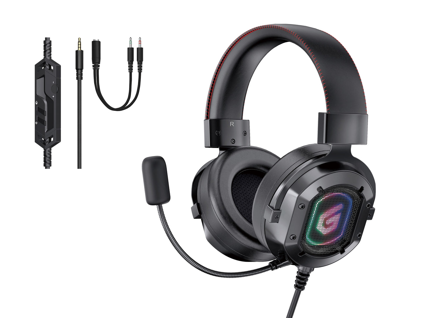 Conceptronic ATHAN Stereo Gaming - Kabelgebunden - 20 - 20000 Hz - Gaming - 477 g - Kopfhörer - Schwarz - Headset