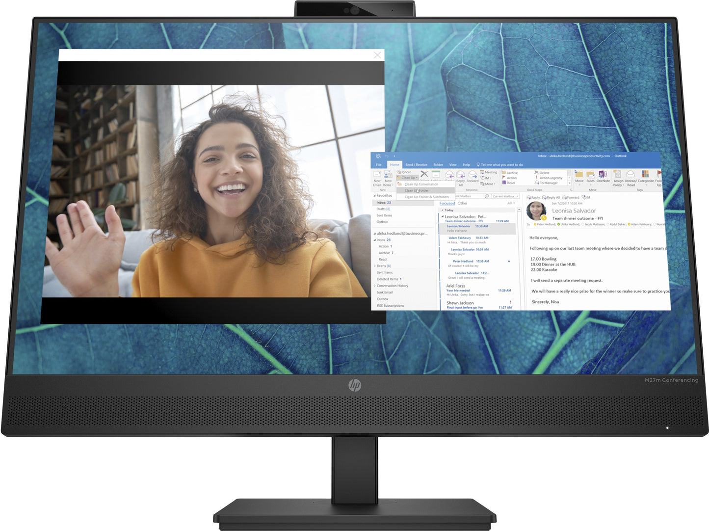 HP M27m - 68,6 cm (27") - 1920 x 1080 Pixel - Full HD - Schwarz - Monitor