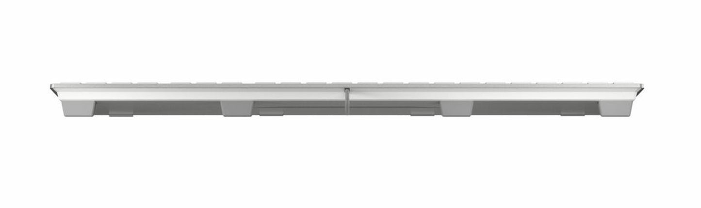 Cherry KC 6000 SLIM für MAC Kabelgebundene Tastatur - Silber/ Weiß - USB (QWERTZ - DE) - Volle Größe (100%) - Kabelgebunden - USB - QWERTZ - Silber - Tastatur