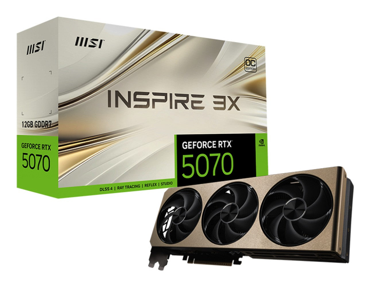MSI GeForce RTX 5070 12G INSPIRE 3X OCn - Grafikkarte