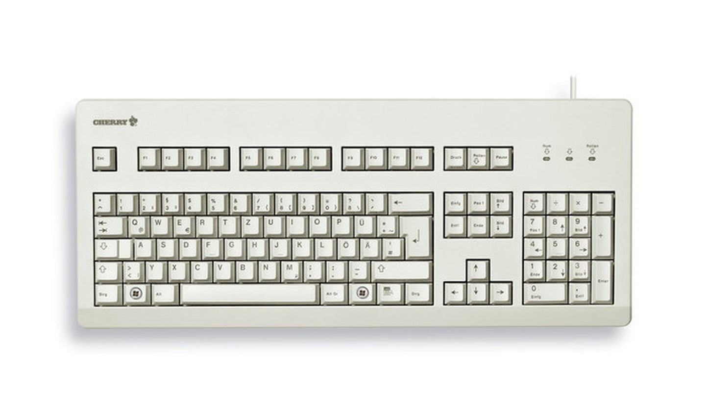 Cherry Classic Line G80 - 3000 - Laser - 105 Tasten QWERTZ - Schwarz, Grau - Tastatur