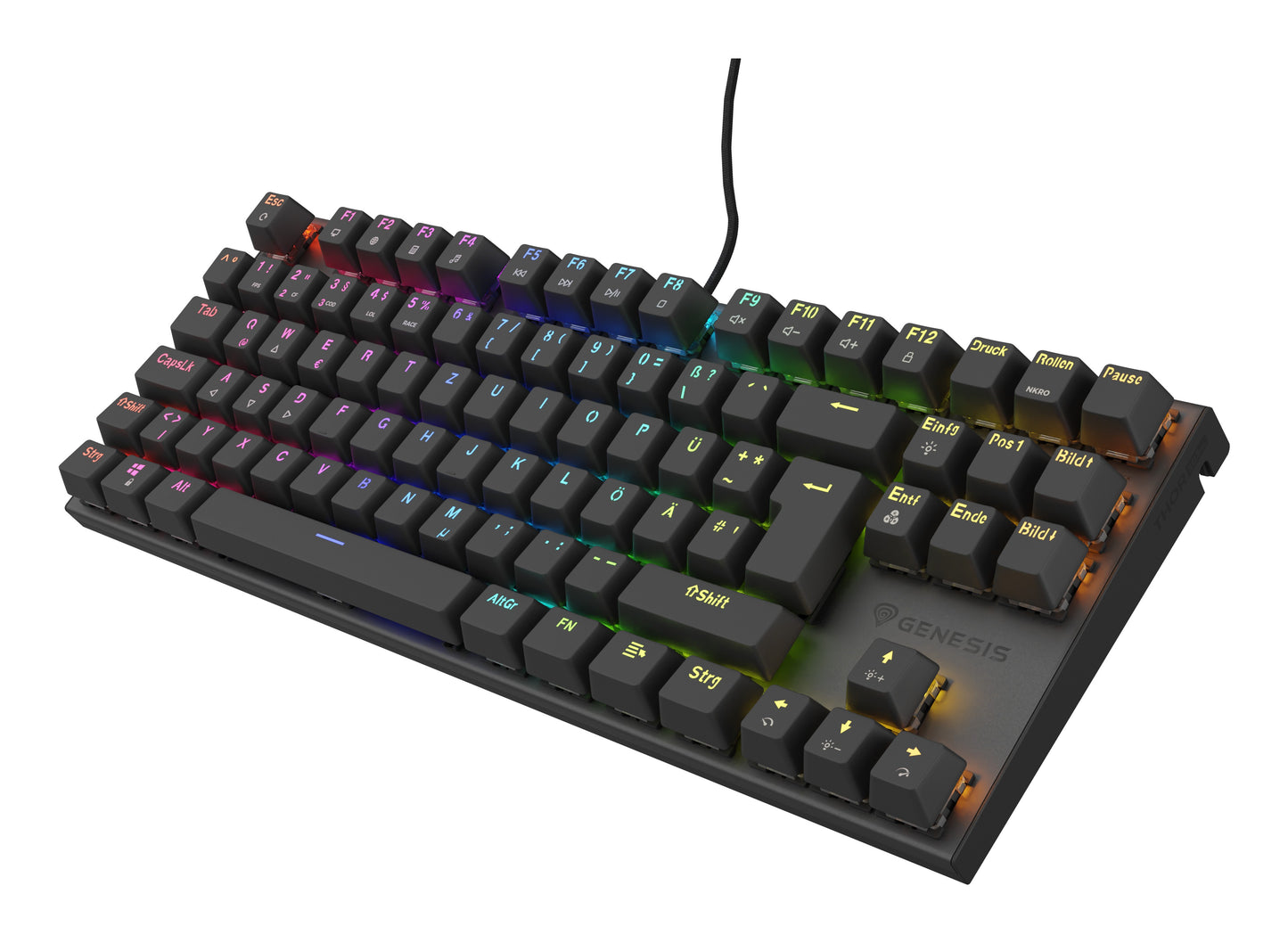 natec Gaming Tastatur Thor 303 TKL brown kabelgeb. DE - Tastatur