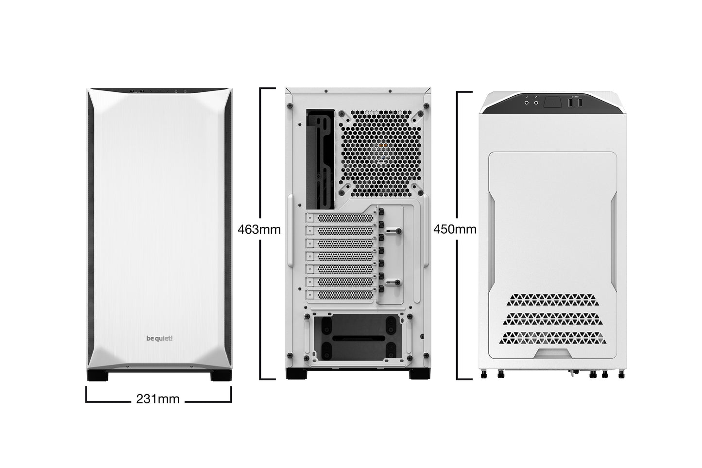 Be Quiet! BG035 - Midi Tower - PC - Weiß - ATX - Mini - ATX - Mini - ITX - ABS Synthetik - Stahl - 19 cm - Gehäuse