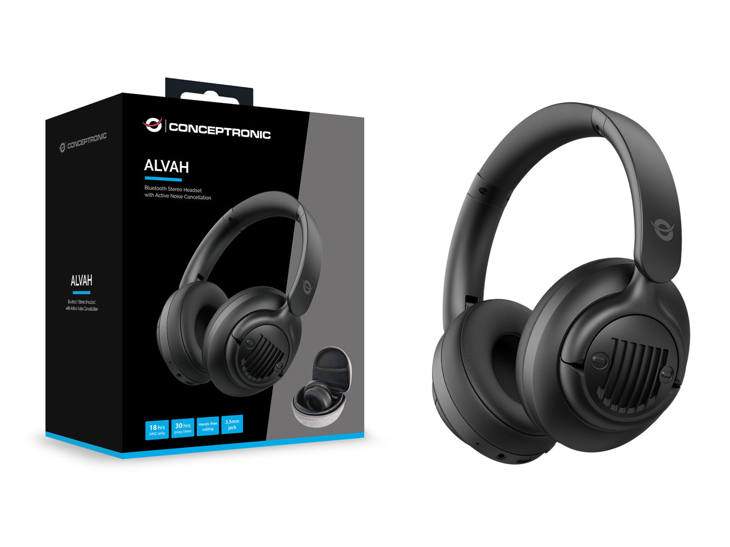 Conceptronic Headset Wireless Bluetooth 5.4 Lärmunterdr. sw - 20 KHz - Headset